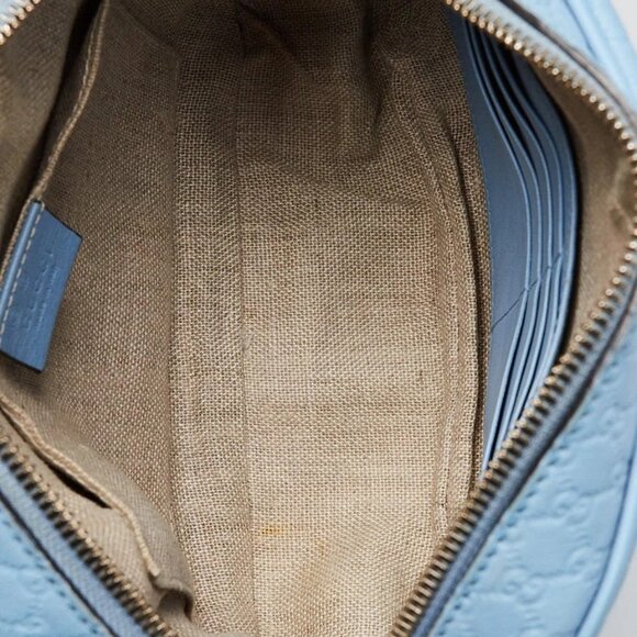 Gucci Light Blue Micro Guccissima Leather Crossbody Bag - Picture 7 of 10